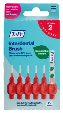 De Online Drogist TePe Interdentale Rager Original Rood 0,5mm aanbieding