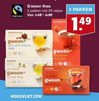 Hoogvliet G'woon thee aanbieding