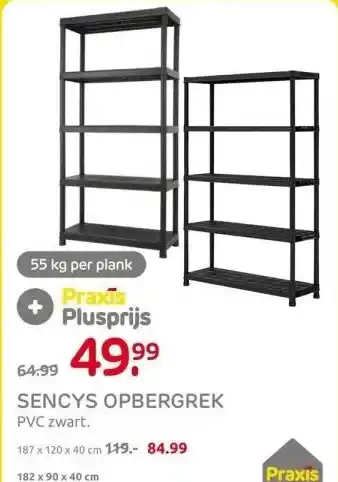 Praxis SENCYS OPBERGREK PVC aanbieding