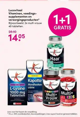 DA Lucovitaal Vitaminen, Voedingssupplementen En Verzorgingsproducten 1+1 Gratis aanbieding