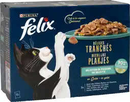 Intratuin Felix kattenvoer in gelei Heerlijke Plakjes vis selectie 80 g 12 stuks aanbieding