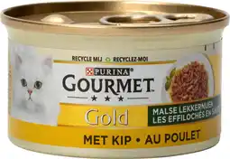 Intratuin Gourmet kattenvoer Gold malse lekkernijen kip 85 g aanbieding