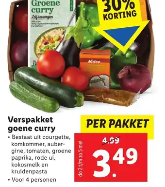 Lidl Verspakket goene curry aanbieding