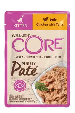 Pets Place Wellness Core Purely Pate Kitten - Kattenvoer - Kip Tonijn Eend 85 g aanbieding