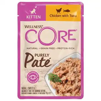 Pets Place Wellness Core Purely Pate Kitten - Kattenvoer - Kip Tonijn Eend 85 g aanbieding