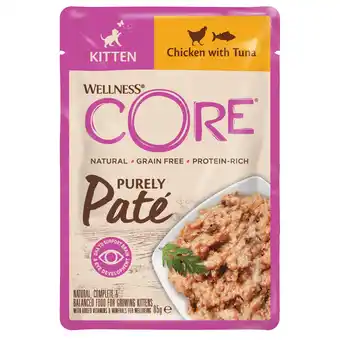 Pets Place Wellness Core Purely Pate Kitten - Kattenvoer - Kip Tonijn Eend 85 g aanbieding