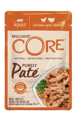 Pets Place Wellness Core Purely Pate - Kattenvoer - Kip Kalkoen 85 g aanbieding