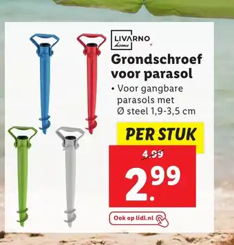 Lidl Grondschroef voor parasol aanbieding