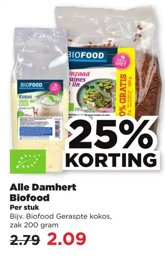 PLUS Biofood Geraspte kokos aanbieding