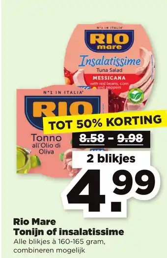 PLUS Rio Mare Tonijn of insalatissime aanbieding