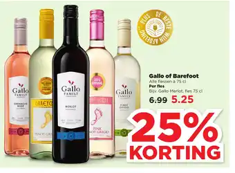 PLUS Gallo of Barefoot 75 cl aanbieding