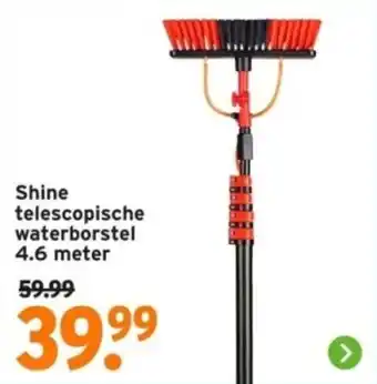 GAMMA Shine telescopische waterborstel 4.6 meter aanbieding