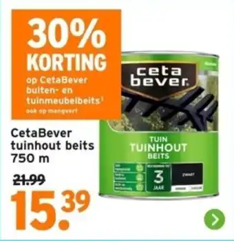 GAMMA CetaBever tuinhout beits 750 m aanbieding