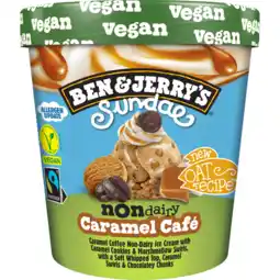 Jumbo Ben & Jerry's Non-Dairy Sundae Caramel Cafe met Havermelk 427ml aanbieding