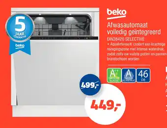 De Witgoed Specialist Beko Afwasautomaat aanbieding