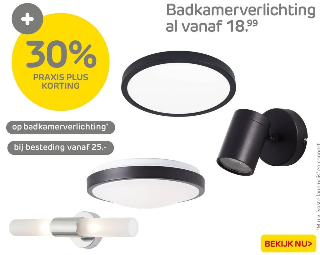 op badkamerverlichting aanbieding bij Praxis