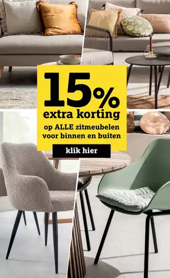 Leen Bakker op ALLE zitmeubelen voor binnen en buiten aanbieding