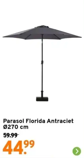 GAMMA Parasol Florida Antraciet aanbieding