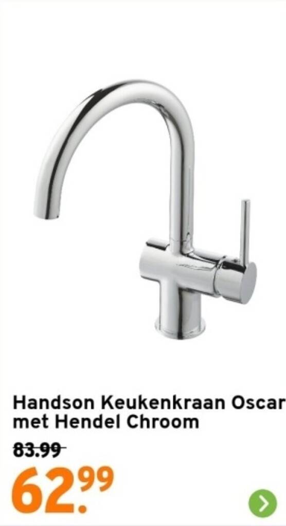 Handson Keukenkraan Oscar met Hendel Chroom aanbieding bij GAMMA