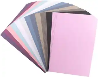 Amazon Vaessen Creative 2927-304 Florence Cardstock papier, kleurenmix winter, 216 g/m², DIN A4, 60 stuks, textuur, voor scrapbookin aanbieding