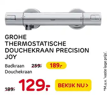 Praxis Grohe thermostatische douchekraan precision joy aanbieding