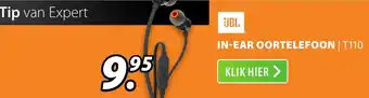 Expert JBL In-ear oortelefoon T110 aanbieding