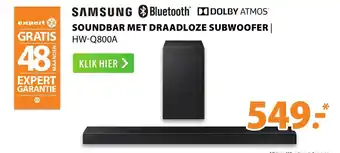 Expert Samsung Soundbar met draadloze subwoofer HW-Q800A aanbieding