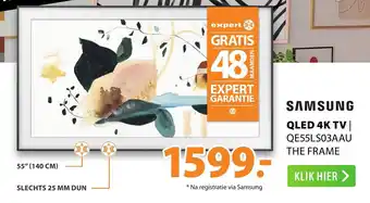 Expert Samsung QLED 4K TV QE55LS03AAU 55" aanbieding