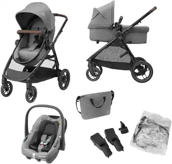 Amazon Maxi-Cosi Zelia S Trio Kinderwagen 3 in 1 Set, 0 - 4 Jaar, Tot 22 kg, Inklapbaar, Compact en Verstelbare Wandelwagen, Inclusi aanbieding