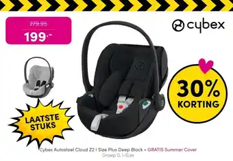 Baby & Tiener Cybex Autostoel Cloud Z2 I Size Plus Deep Black + GRATIS Summer Cover aanbieding