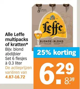 Albert Heijn Leffe multipacks of kratten aanbieding