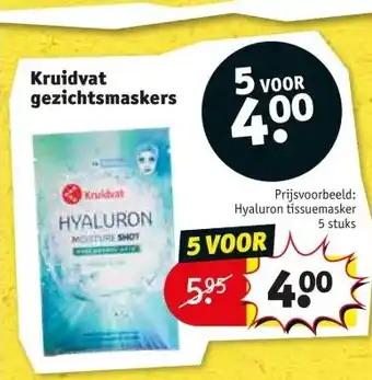 Kruidvat Kruidvat gezichtsmaskers aanbieding