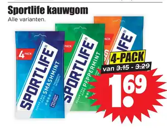 Dirk Sportlife kauwgom aanbieding