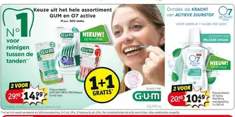 Kruidvat Keuze uit het hele assortiment GUM en O7 active aanbieding