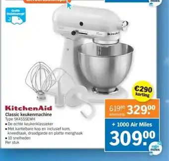 Albert Heijn Classic keukenmachine Type 5K45SSEWH aanbieding