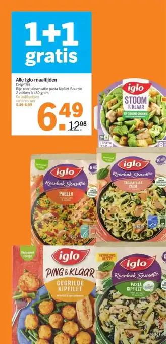 Albert Heijn Alle Iglo maaltijden Diepvries aanbieding