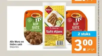 Albert Heijn Alle Mora en Hebro saté Diepvries aanbieding