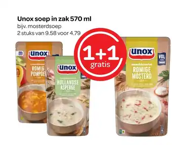 Spar Unox soep in zak 570 ml aanbieding