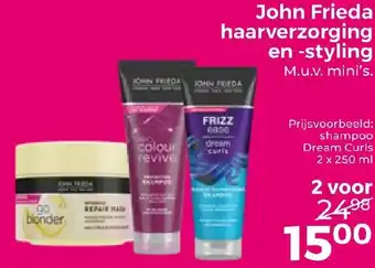 Trekpleister John Frieda haarverzorging en styling aanbieding