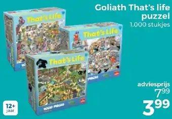 Trekpleister Goliath That's life puzzel aanbieding