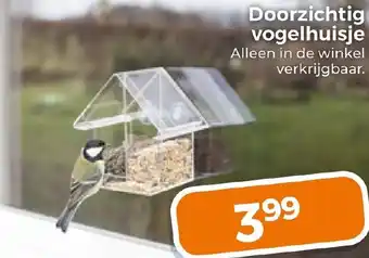 Trekpleister Doorzichtig vogelhuisje aanbieding