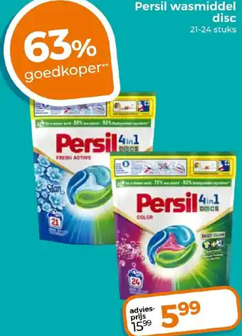 Trekpleister Persil wasmiddel disc aanbieding