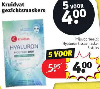 Kruidvat gezichtsmaskers aanbieding