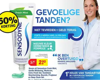 Kruidvat SENSODYNE tandpasta Freshmint 75 ml aanbieding