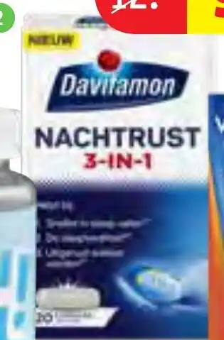 Kruidvat Davitamon Nachtrust 3 in 1 tabletten aanbieding