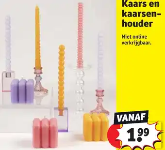 Kruidvat Kaars en kaarshouder aanbieding