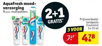 Kruidvat Aquafresh mond- verzorging aanbieding