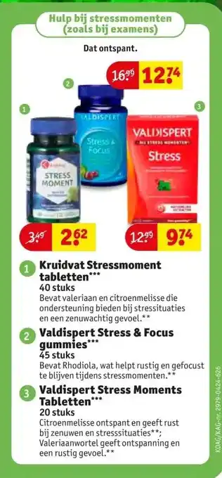 Kruidvat Hulp bij stressmomenten (zoals bij examens) aanbieding