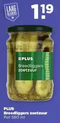 PLUS PLUS Breedliggers zoetzuur aanbieding