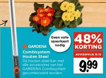 Vomar Voordeelmarkt GARDENA Combisystem Houten Steel aanbieding